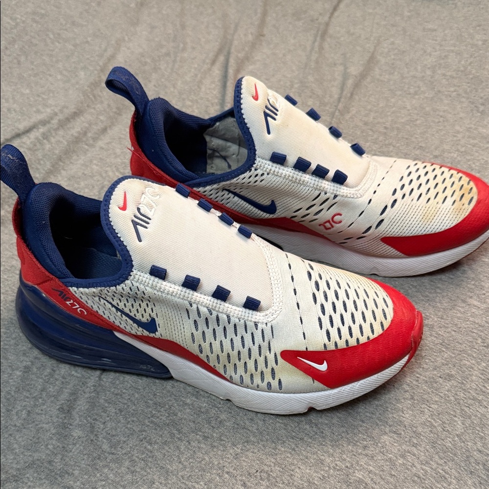 Nike Kids White and Red Sneakers